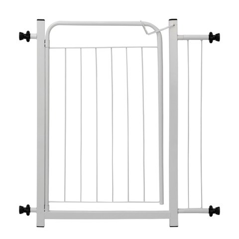 Portão Pet Grade Proteção 80cm Branco Criança Bebê Cachorro Cão com Extensor 10cm Itagold