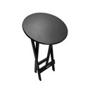 Ver imagem 2 de Mesa Bistrô Dobrável de Madeira Redonda Preta - Tarimatã