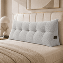Ver imagem 3 de Almofada Encosto Triangular Cama Leitura Cabeceira Boucle