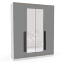 Ver imagem 4 de Guarda Roupa 161,1cm 4 Portas com Espelho 240851 Valência Politorno Móveis