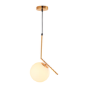 Ver imagem 2 de Luminária Pendente Lustre Inclinado Jabuticaba Dourado Bola Globo Esfera Opaco Leitoso Moderno Luxo