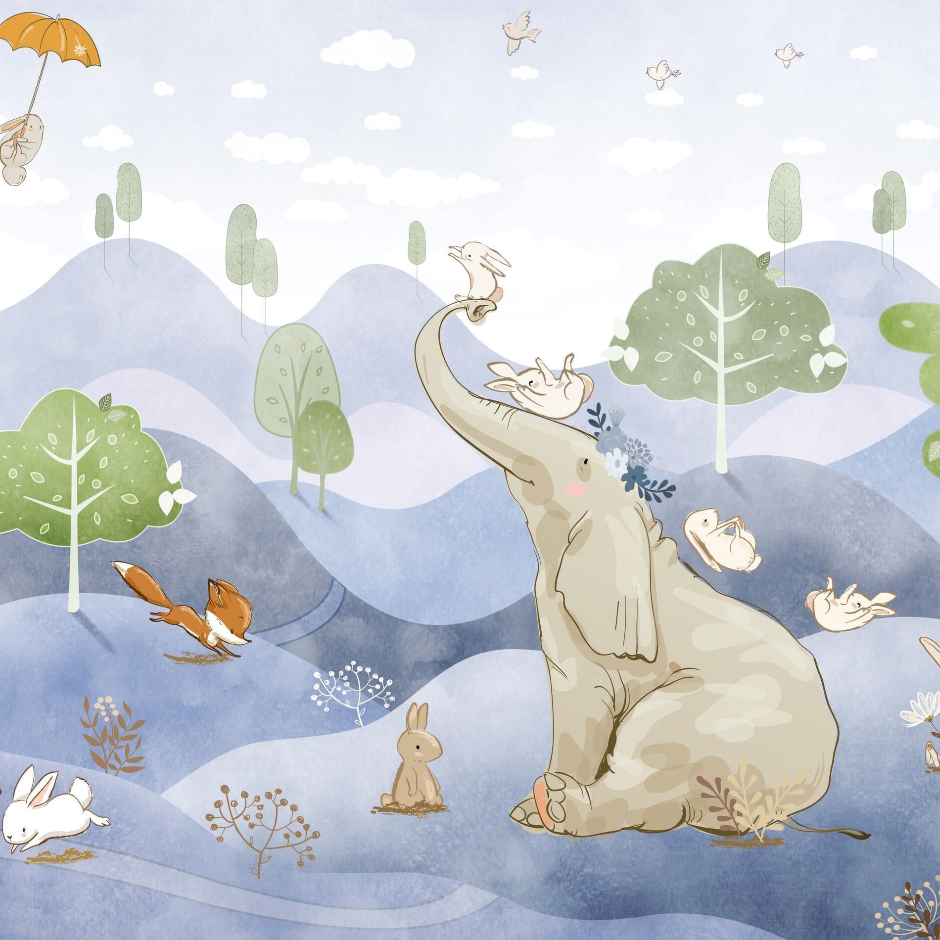 Papel de Parede - Floresta Dos Bichinhos - 2