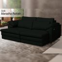 Ver imagem 2 de Sofá Decorativo Sala de Estar Marselha Retrátil Elétrico 2 Lugares 175cm Couro Verde - Mozzelar