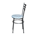 Ver imagem 4 de 2 Cadeiras para Mesa Epoxi Preta Craqueada Assento Floral:floral Gelo