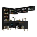 Ver imagem 6 de Cozinha Completa de Canto Veneza GB Multimóveis MP2052 com Armário e Balcão Preta