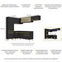 Ver imagem 4 de Cozinha Completa de Canto Veneza GB Multimóveis MP2052 com Armário e Balcão Preta