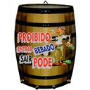 Ver imagem 1 de Porta Chaves Barril Chaveiro Decorativo em Madeira - Proibido Entrar Bêbado - Sair Pode!