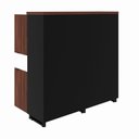 Ver mais imagens de Armário Estante para Escritório com 8 Portas de Abrir e 2 Nichos F5 Office Marrom/Louro Preto com Pr