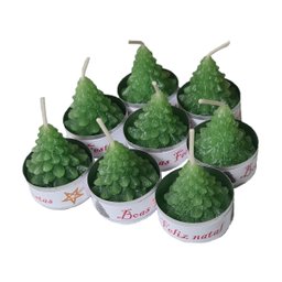 Vela De Natal Em Formato de Pinheiro Feita Em Resina - 1