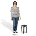 Ver imagem 5 de Kit 2 Banquetas Baixas para Cozinha em Aço Manu Sintético I01 Preto - Mpozenato