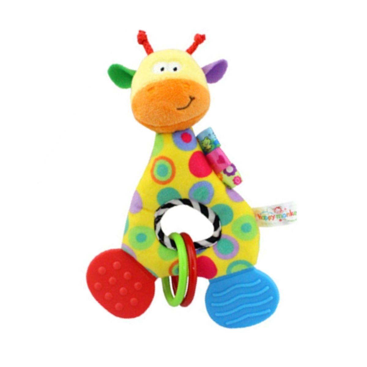 Brinquedo Mordedor Para Bebê Girafa Sensorial Texturas | MadeiraMadeira