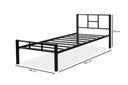 Ver imagem 2 de Cama Solteiro 100% Aço e Auxiliar Estilo Industrial:preto