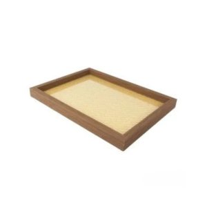 Bandeja Decorativa de Madeira Marrom 36,8cm Nipo Center