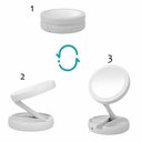 Ver imagem 3 de Espelho Led Duplo C/ Lente de Aumento Articulado P/ Maquiagem Redondo