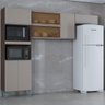 Cozinha Compacta 250 Cm Vidro Reflecta 705 Chocolate Off White Poqq Chocolate Off White - 6