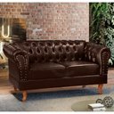 Ver imagem 3 de Namoradeira Chesterfield Duque 2 Lugares Via Encanto Courano Marrom Café