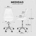 Ver imagem 2 de Cadeira Secretária com Base Giratória Estofada Ícaro Branco