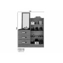 Ver imagem 2 de Cômoda de Quarto Briz B700 c/ 2 Portas e 3 Gavetas Branco - Henn