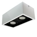 Ver imagem 1 de Spot Plafon Sobrepor Alumínio Recuado Duplo Branco com Preto Mr16 Gu10