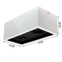 Ver imagem 2 de Spot Plafon Sobrepor Alumínio Recuado Duplo Branco com Preto Mr16 Gu10