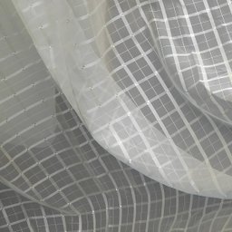 Cortina Microfibra com Voil Xadrez 2,00m X 1,80m Forro Areia - 4