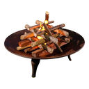 Ver imagem 1 de Lenheiro Lareira de Ferro Fundido para Exterior - Envelhecido