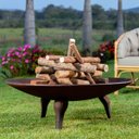 Ver imagem 5 de Lenheiro Lareira de Ferro Fundido para Exterior - Envelhecido