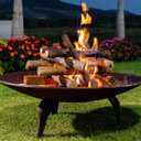 Ver imagem 3 de Lenheiro Lareira de Ferro Fundido para Exterior - Envelhecido