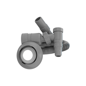 Kit Adaptador Articulado Blukit para Saída de Máquina de Lavar Roupa/louça com Mangueira 2,2m Cinza