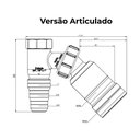 Ver imagem 3 de Kit Adaptador Articulado Blukit para Saída de Máquina de Lavar Roupa/louça com Mangueira 2,2m Cinza