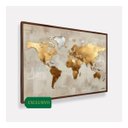 Ver imagem 2 de Quadro Mapa Mundi Moderno Aurora Dourada - 123x83cm