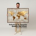 Ver imagem 3 de Quadro Mapa Mundi Moderno Aurora Dourada - 123x83cm
