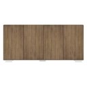 Ver imagem 3 de Aparador Buffet 4 Portas Com Pés Quadrados Veneza Multimóveis V3557 Rustic/Branco Rustic/Branco