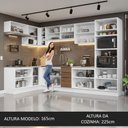 Ver imagem 3 de Armário de Cozinha Completa de Canto 499cm Branco/rustic Stella Madesa 03 Branco/rustic