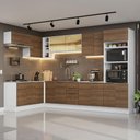 Ver imagem 1 de Armário de Cozinha Completa de Canto 499cm Branco/rustic Stella Madesa 03 Branco/rustic