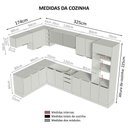 Ver imagem 5 de Armário de Cozinha Completa de Canto 499cm Branco/rustic Stella Madesa 03 Branco/rustic