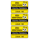 Ver imagem 1 de Combo 6 Placas Área Monitorada Vizinho Solidário Qualquer Atitude Suspeita Ligue 190 30x20 Acesso -