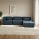 Ver imagem 1 de Sofá Modular 3 Lugares com Puff Easybox CabeCasa MadeiraOriginals Cotelê Verde Escuro