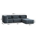 Ver imagem 3 de Sofá Modular 3 Lugares com Puff Easybox CabeCasa MadeiraOriginals Cotelê Verde Escuro