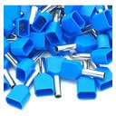 Ver imagem 6 de Kit 1000pçs Terminal Elétrico Ilhós Tubular Duplo 2,5mm Azul