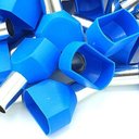 Ver imagem 3 de Kit 1000pçs Terminal Elétrico Ilhós Tubular Duplo 2,5mm Azul