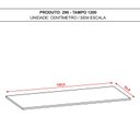 Ver imagem 2 de Tampo 120 Cm Line Gris - Kits Paraná