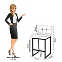 Ver imagem 4 de Banqueta Cozinha Alta com Encosto Industrial Kit 4 Bronze Lirina Pu C05 - D’Rossi