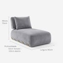 Ver imagem 3 de Poltrona Modulada Organic 90cm Madrid Yescasa