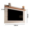 Ver imagem 3 de Painel de TV para Quarto Sala até 55" Prateleira Superior Vivare 1,36 Anto:OffWhite/Nature