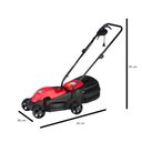 Ver imagem 3 de Cortador de Grama Carrinho Gasolina 4 Rodas Máquina Corte Branco 127 V Saída Lateral Vermelho