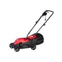 Ver imagem 2 de Cortador de Grama Carrinho Gasolina 4 Rodas Máquina Corte Branco 127 V Saída Lateral Vermelho