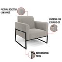 Ver imagem 4 de Namoradeira e 2 Poltronas Industrial Alta Preto Marisa Bouclê Cinza D03 - D’Rossi