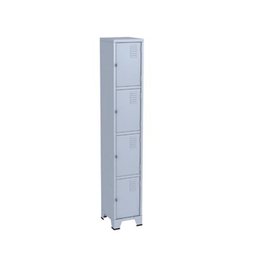 Armário Roupeiro De Aço Vestiário Academia 4 Portas Locker Cinza - 2