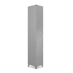 Armário Roupeiro De Aço Vestiário Academia 4 Portas Locker Cinza - 3